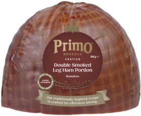 Primo-Reserve-Double-Smoked-Leg-Ham-Portion-800g on sale