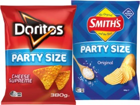 Doritos+Corn+Chips%2C+Smith%26rsquo%3Bs+Crinkle+Cut+380g+or+Red+Rock+Deli+Chips+Party+Size+290g+Selected+Varieties