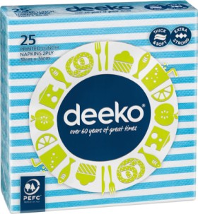 Deeko+Printed+Lunch+Napkins+2+Ply+25+Pack