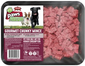 Paws+Fresh+Dog+Food+600g+Selected+Varieties+%28from+the+Meat+Dept%29