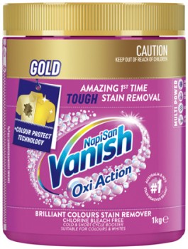 Vanish+NapiSan+Gold+Oxi+Action+Stain+Remover+1kg+Selected+Varieties
