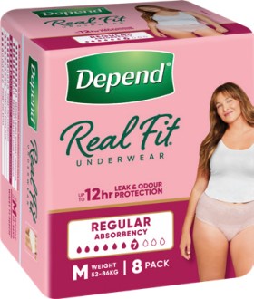 Depend-Real-Fit-Women-Underwear-8-Pack-Selected-Varieties on sale