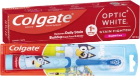 Colgate+Optic+White+Toothpaste+140g+or+Kids+Battery+Powered+Sonic+Toothbrush+1+Pack+Selected+Varieties