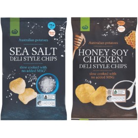 Woolworths-Deli-Style-Potato-Chips-175g on sale
