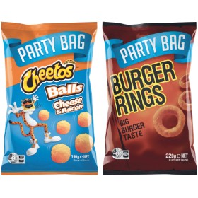 Cheetos-150-190g-Burger-Rings-220g-or-Twisties-Party-Bags-250-270g on sale