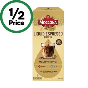 Moccona+Liquid+Espresso+Coffee+Sachets+Pk+8