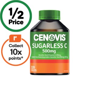 Cenovis+Sugarless+C+500mg+Chewable+Tablets+Pk+320%7E
