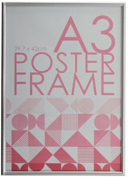A3-Plastic-Poster-Frame-Silver on sale