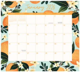 Orange+Circle+Magnetic+2026+Magnetic+Monthly+Calendar+Bella+Flora
