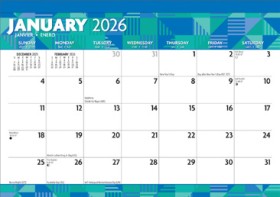 Brown+Trout+2026+Desk+Planners+Monthly+Large+Print