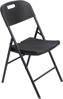 J.Burrows+Heavy+Duty+Folding+Chair+Black