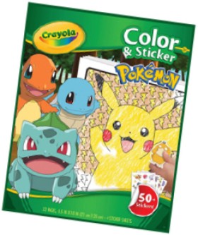 Crayola+Colour+and+Sticker+Book+Pokemon