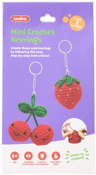 Kadink-Crochet-Key-Rings-Kit-Cherry-and-Strawberry on sale