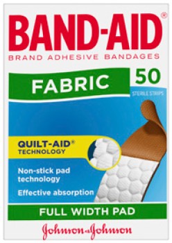 Band-Aid+Fabric+Strips+50+Pack