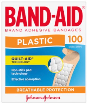 Band-Aid+Plastic+Strips+100+Pack
