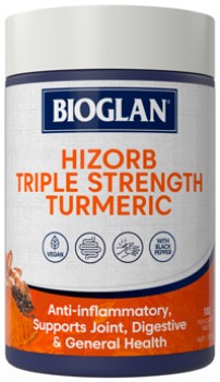 Bioglan+Hi+Zorb+Triple+Strength+Turmeric+100+Tablets