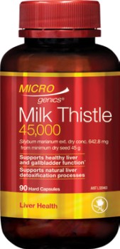 NEW+Microgenics+Milk+Thistle+45%2C000+One+A+Day+90+Capsules