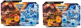2+Pack+Monster+Jam+1%3A64+Scale+True+Metal+Fire+and+Ice+Trucks+-+Assorted