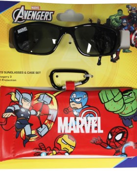 Marvel-Avengers-License-Childrens-Sunglasses-and-Case-Set on sale