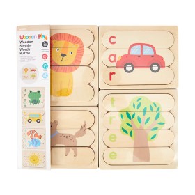 Wooden-Play-Simple-Words-Puzzle on sale