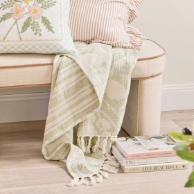 Wilder-Floral-and-Stripe-Reversible-Throw-by-MUSE on sale