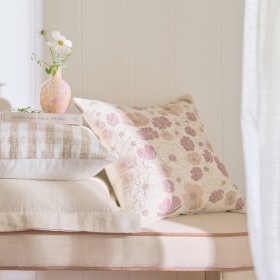 Rosalia+Embroidered+Velvet+Square+Cushion+by+M.U.S.E.
