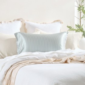 Mulberry-Silk-Green-Striped-Pillowcase-by-MUSE on sale