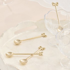Bow-Dessert-Spoon-Set-of-4-by-MUSE on sale