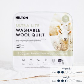 Eco+Living+Ultra+Lite+150gsm+Washable+Wool+Quilt+by+Hilton