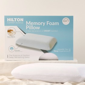 Comfort+Science+Memory+Foam+Standard+Soft+Pillow+by+Hilton