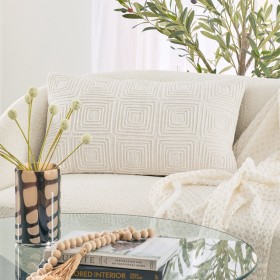 Portia-Embroidered-Oblong-Cushion-by-MUSE on sale