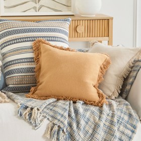 Dawson-Fringe-Square-Cushion-by-Habitat on sale