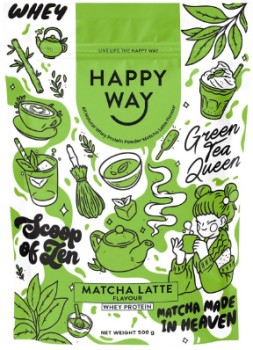 Happy-Way-Whey-Protein-Powder-Matcha-Latte-500g on sale