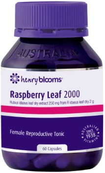 Henry-Blooms-Raspberry-Leaf-2000mg-60-Capsules on sale