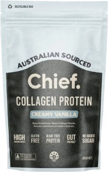 Chief+Australian+Collagen+Protein+Powder+Creamy+Vanilla+450g