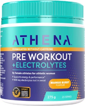 Athena-Preworkout-Electrolytes-Mango-Burst-275g on sale