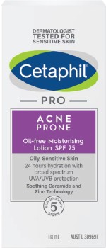 Cetaphil-Pro-Acne-Prone-Oil-Free-Moisturising-Lotion-SPF25-118ml on sale