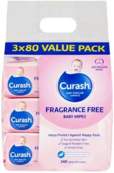 Curash-Baby-Wipes-Fragrance-Free-3-x-80-Pack on sale