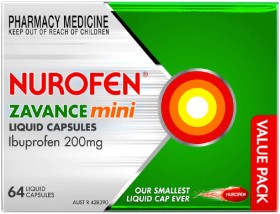 Nurofen-Zavance-Mini-64-Liquid-Capsules on sale