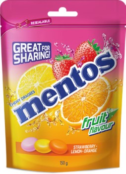 Mentos+Fruit+Flavour+Share+Bag+150g+Selected+Varieties
