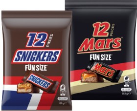 Mars%2C+Snickers+or+Maltesers+Fun+Size+Pack+132%E2%80%91192g+Selected+Varieties