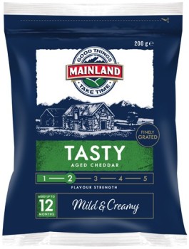Mainland-Tasty-or-Mozzarella-Finely-Grated-Cheese-200g on sale