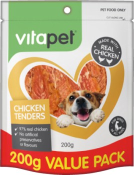 Vitapet-Chicken-Tenders-Dog-Treats-Value-Pack-200g on sale