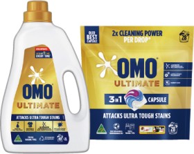 OMO+Ultimate+Laundry+Liquid+2+Litre%2C+Powder+2kg+or+Capsules+28+Pack+Selected+Varieties