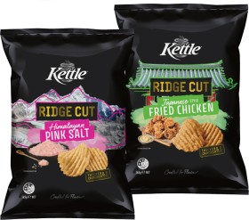 Kettle-Ridge-Cut-Potato-Chips-165g-Selected-Varieties on sale