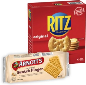 Arnotts-The-Original-Scotch-Finger-Biscuits-250g-or-Ritz-Crackers-155227g-Selected-Varieties on sale