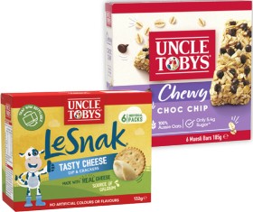 Uncle-Tobys-Muesli-Bars-56-Pack-or-Le-Snak-6-Pack-Selected-Varieties on sale