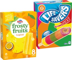 Peters-Frosty-Fruits-68-Pack-or-Life-Savers-Ice-Block-8-Pack-Selected-Varieties on sale