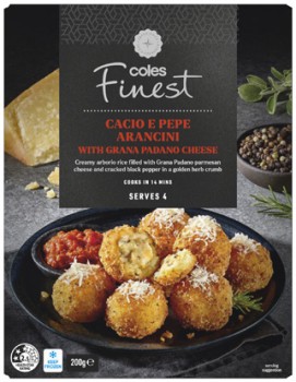 Coles+Finest+Cacio+e+Pepe+Arancini+200g