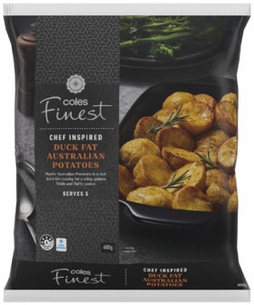 Coles-Finest-Duck-Fat-Roast-Australian-Potatoes-600g on sale